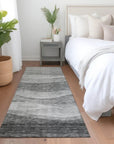 LOOMLAN Rugs Louisa Gray Washable Indoor-Outdoor Rug
