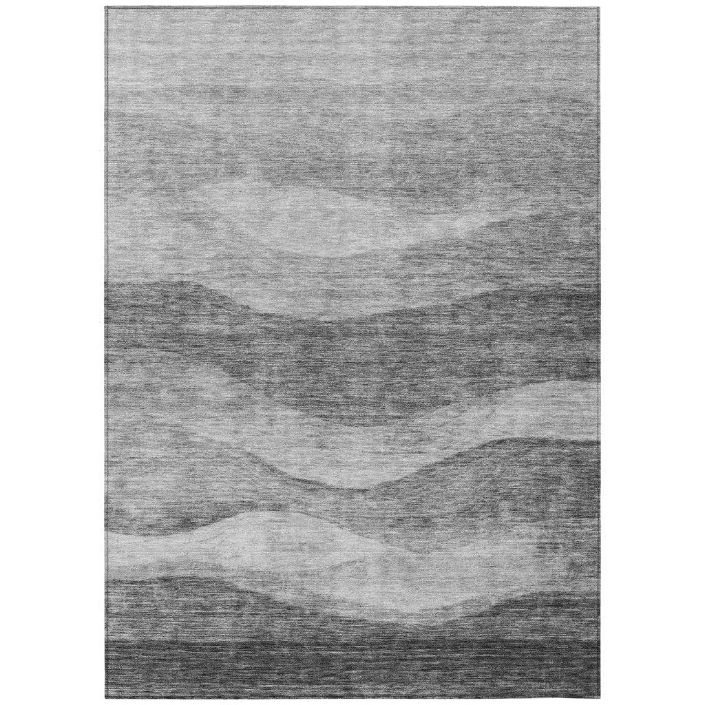 LOOMLAN Rugs Louisa Gray Washable Indoor-Outdoor Rug