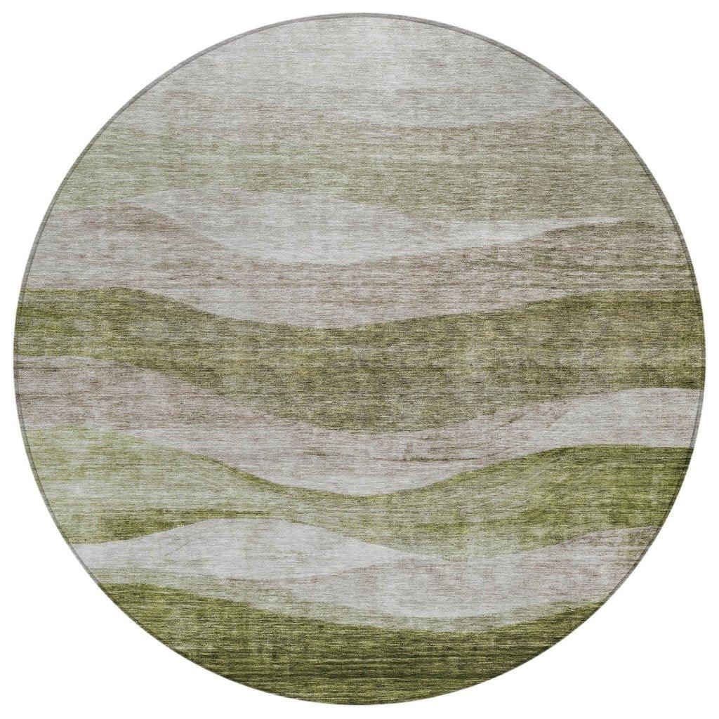 LOOMLAN Rugs Louisa Green Washable Indoor-Outdoor Rug