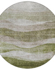 LOOMLAN Rugs Louisa Green Washable Indoor-Outdoor Rug