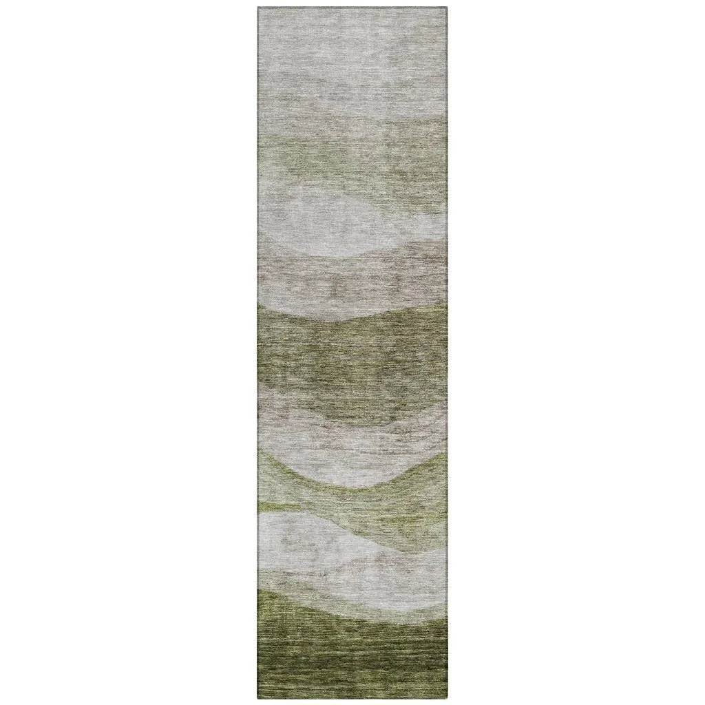 LOOMLAN Rugs Louisa Green Washable Indoor-Outdoor Rug