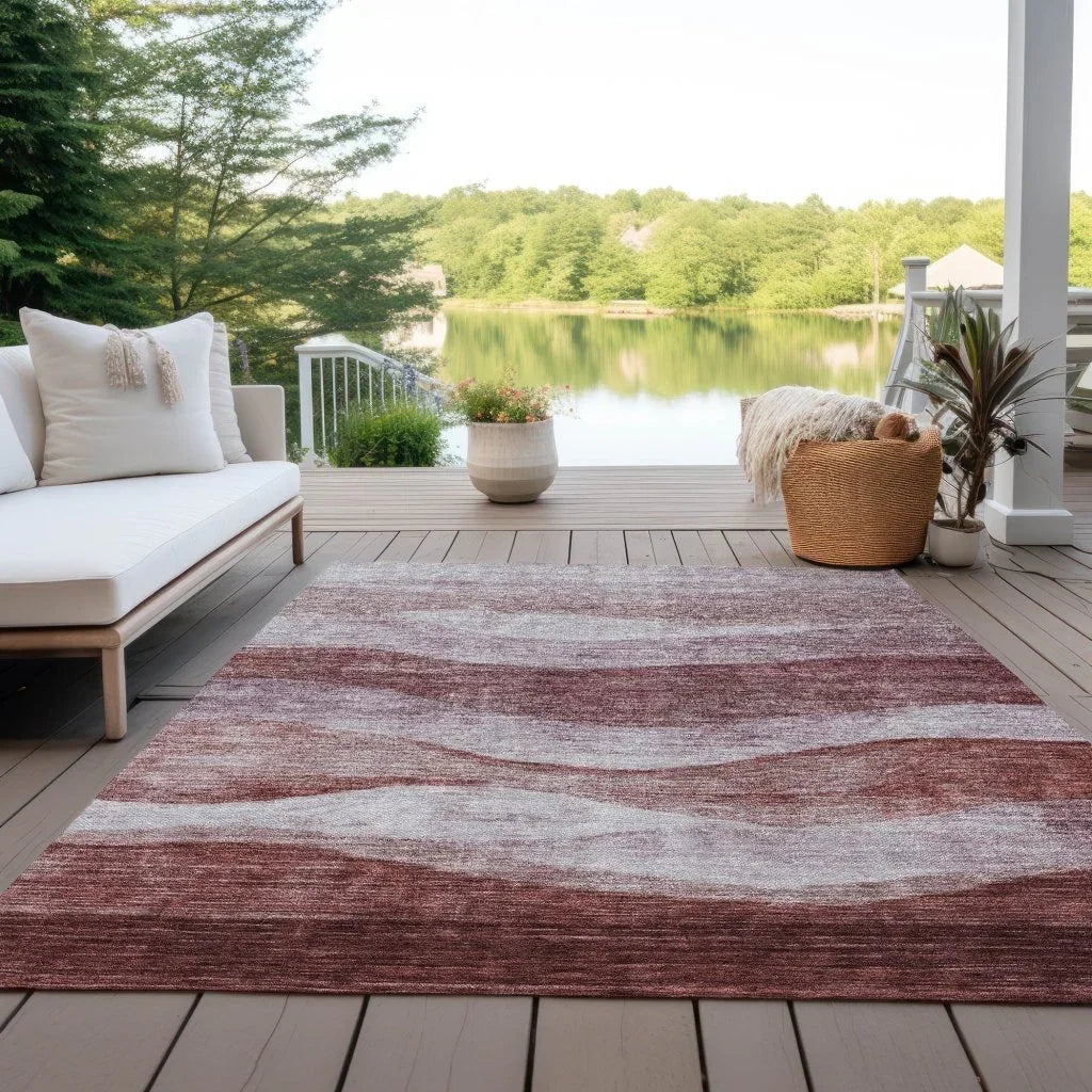 LOOMLAN Rugs Louisa Pink Washable Indoor-Outdoor Rug