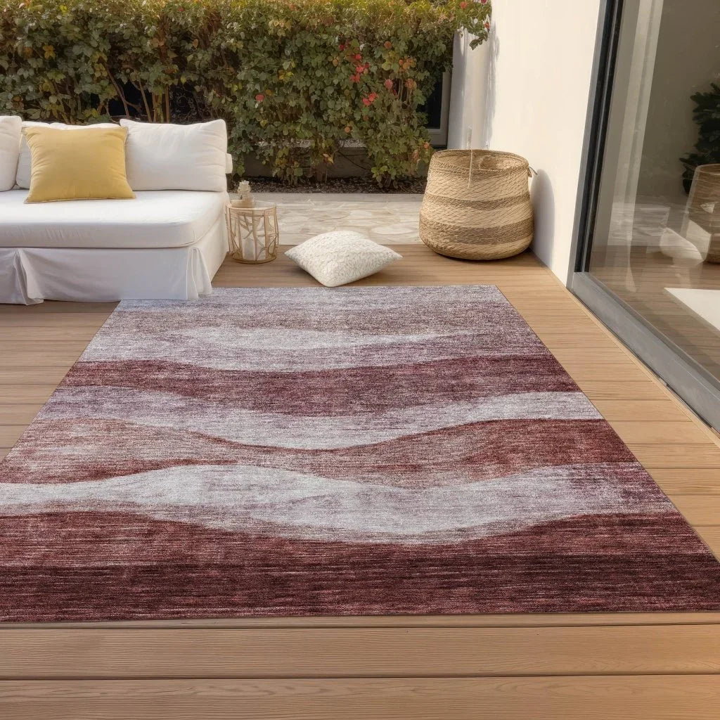 LOOMLAN Rugs Louisa Pink Washable Indoor-Outdoor Rug