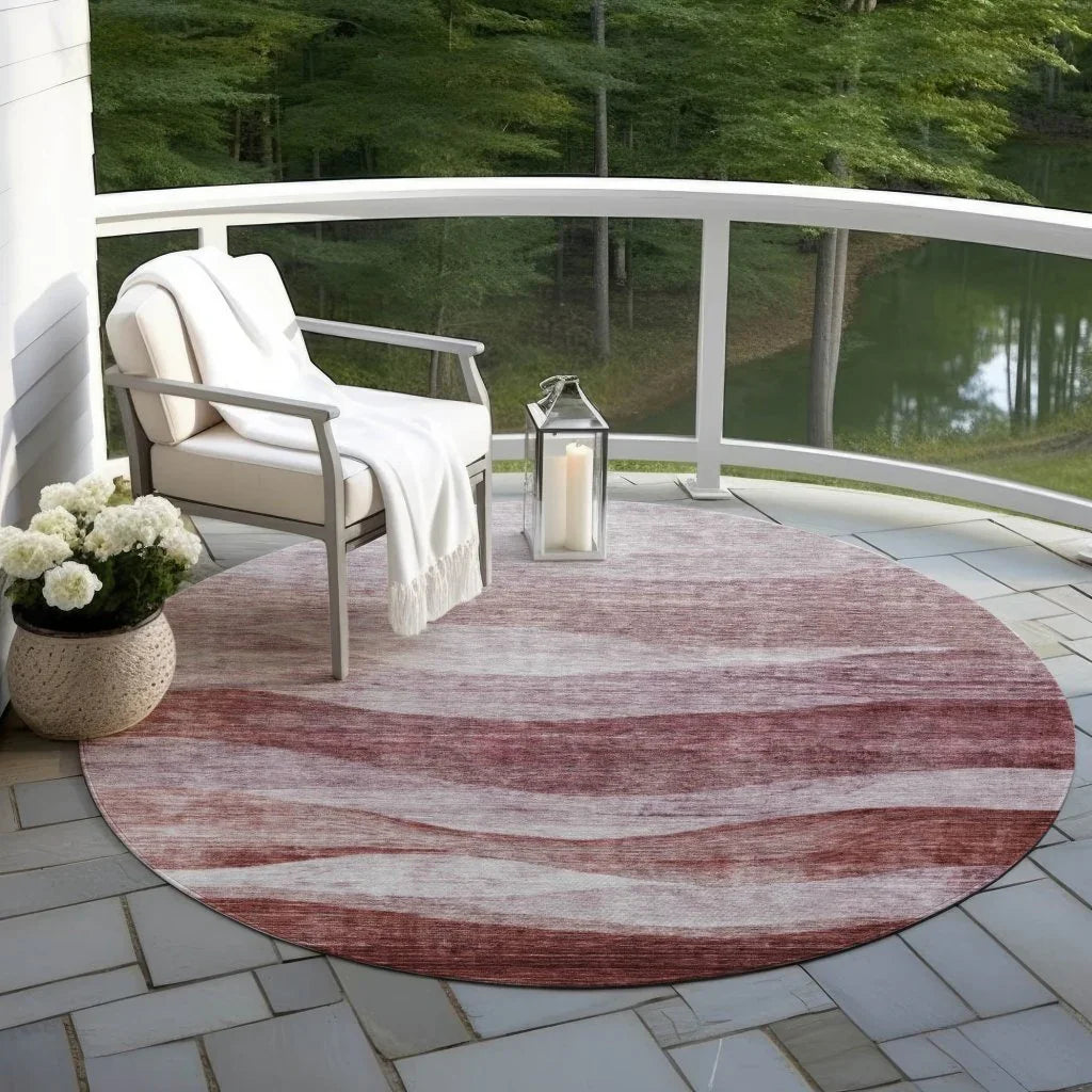 LOOMLAN Rugs Louisa Pink Washable Indoor-Outdoor Rug