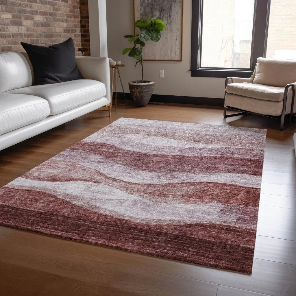 LOOMLAN Rugs Louisa Pink Washable Indoor-Outdoor Rug
