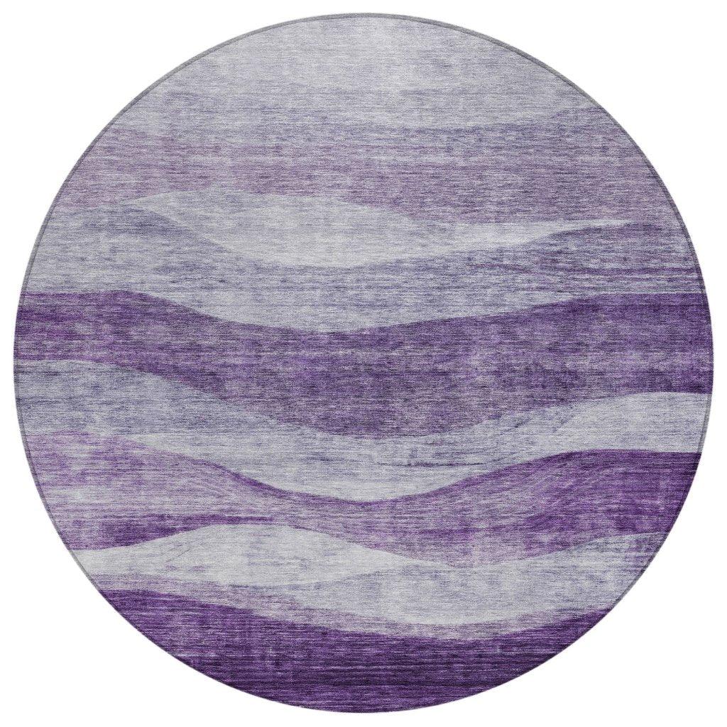 LOOMLAN Rugs Louisa Purple Washable Indoor-Outdoor Rug
