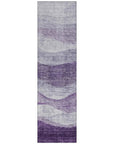 LOOMLAN Rugs Louisa Purple Washable Indoor-Outdoor Rug