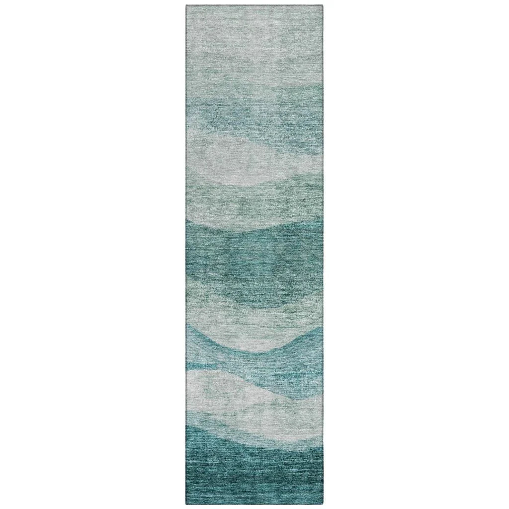 LOOMLAN Rugs Louisa Seafoam Washable Indoor-Outdoor Rug