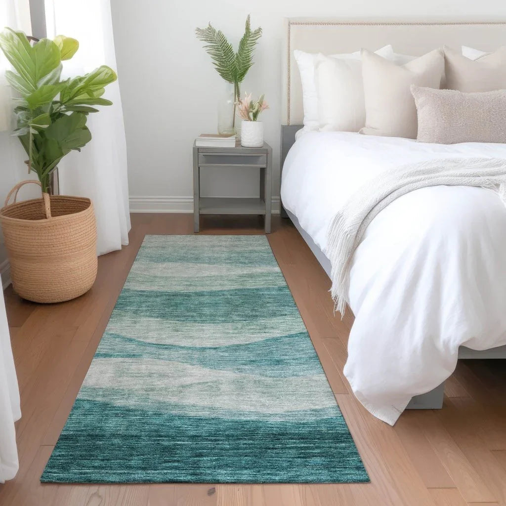 LOOMLAN Rugs Louisa Seafoam Washable Indoor-Outdoor Rug