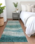 LOOMLAN Rugs Louisa Seafoam Washable Indoor-Outdoor Rug