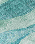 LOOMLAN Rugs Louisa Teal Washable Indoor-Outdoor Rug