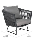 Lounge Chair - Dark Pebble Outdoor - LOOMLAN - Seasonal Living - Outdoor Lounge Chairs