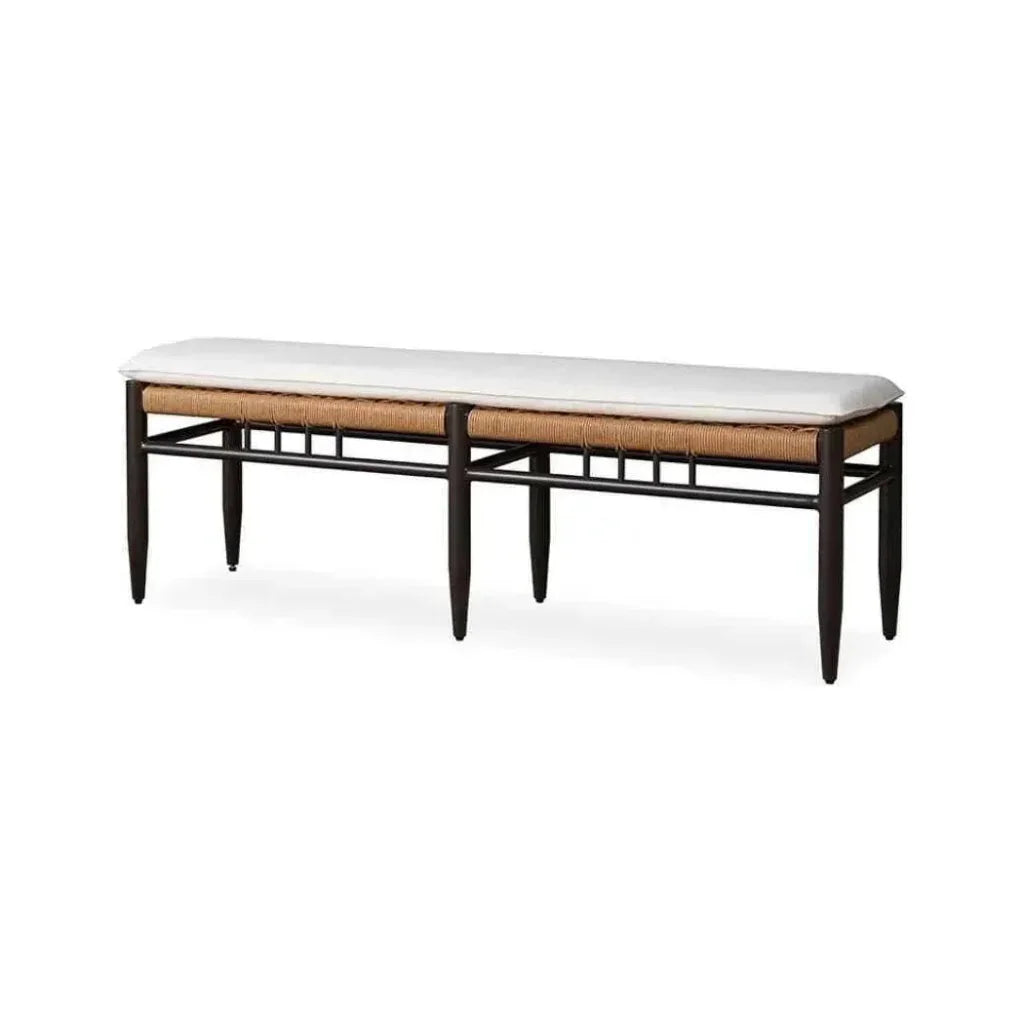 Low Country Dining Bench Premium Wicker Furniture - LOOMLAN - Lloyd Flanders - Outdoor Benches