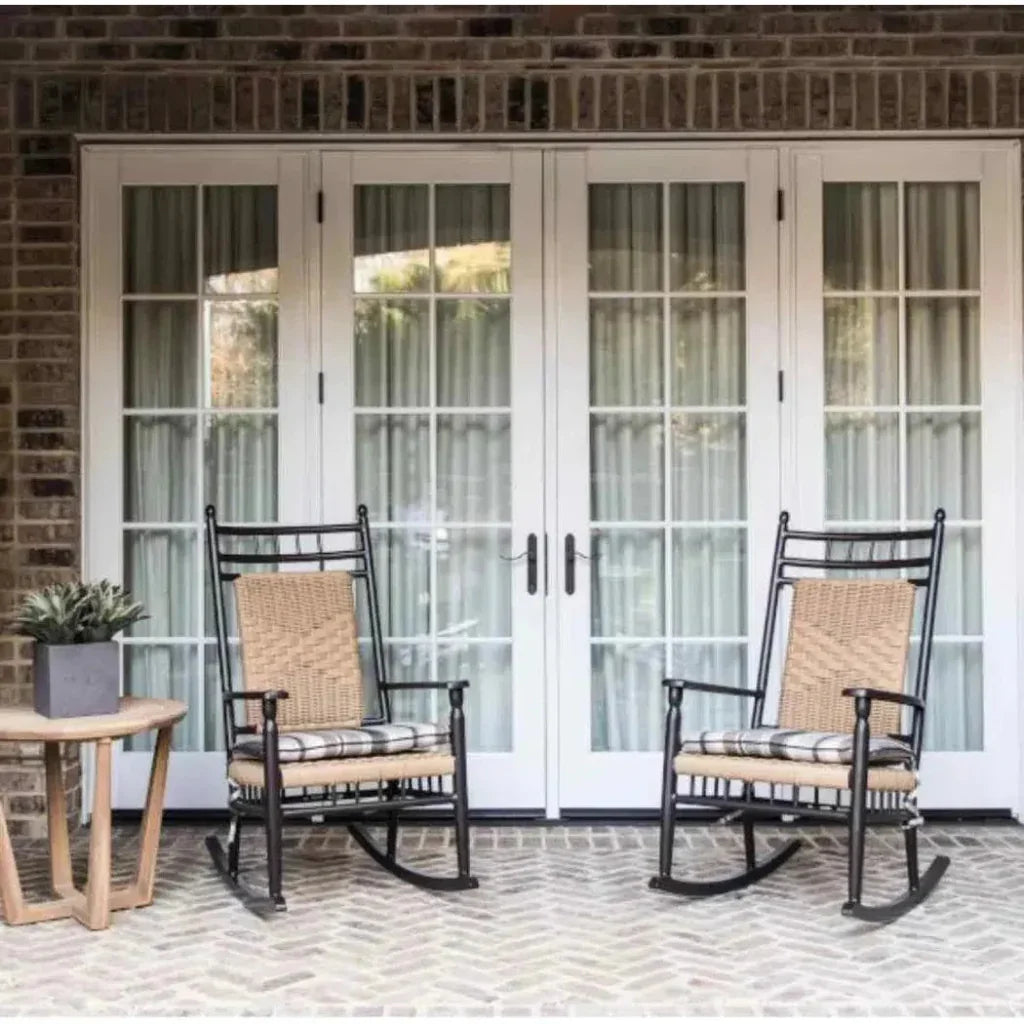 Low Country Porch Rocker Premium Wicker Furniture - LOOMLAN - Lloyd Flanders - Outdoor Lounge Chairs