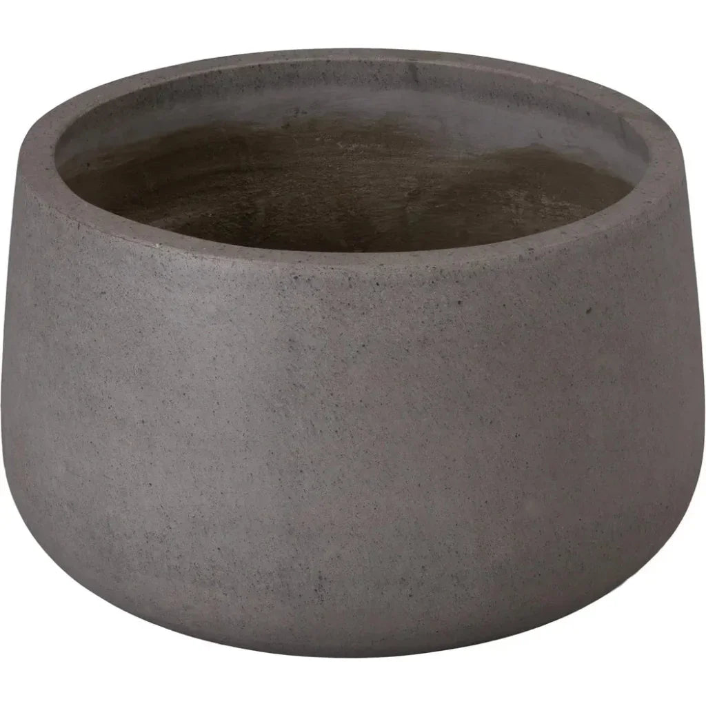 Emissary Low Opus Gray Terrazzo Round Planter