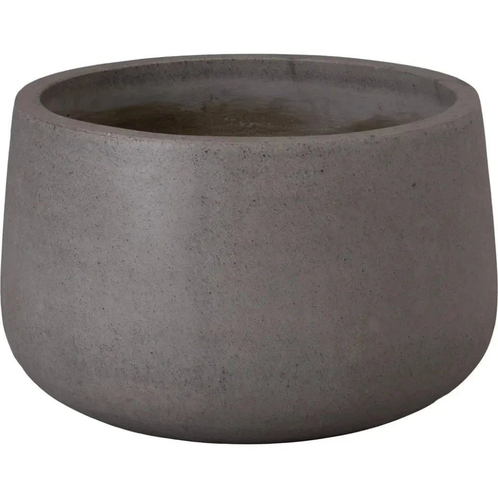 Emissary Low Opus Gray Terrazzo Round Planter