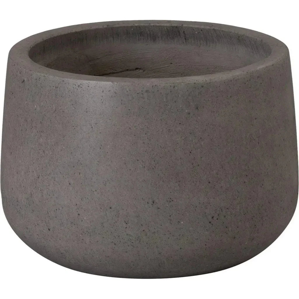 Emissary Low Opus Gray Terrazzo Round Planter