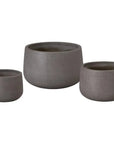 Emissary Low Opus Gray Terrazzo Round Planter