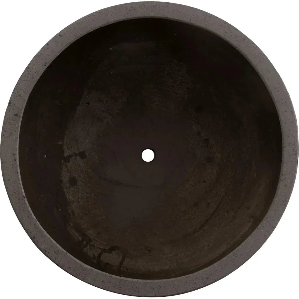 Emissary Low Opus Gray Terrazzo Round Planter