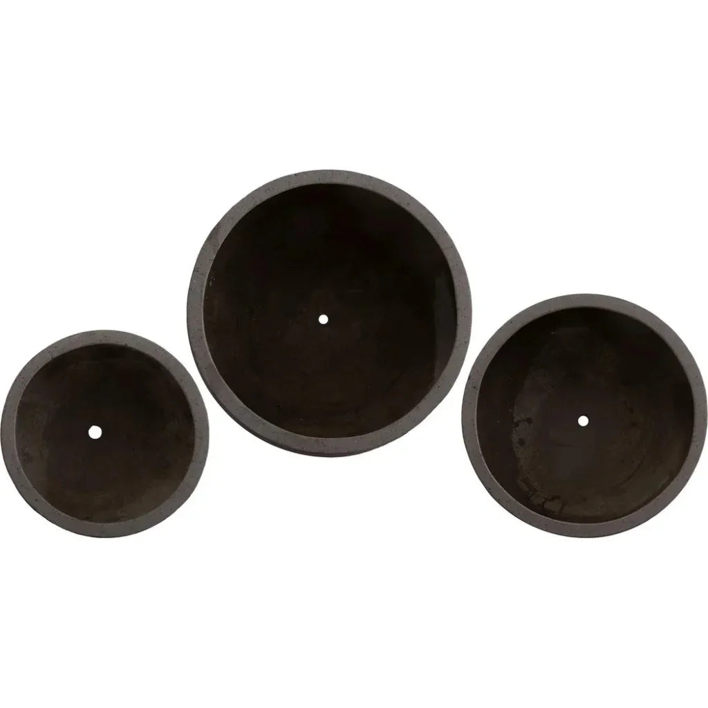 Emissary Low Opus Gray Terrazzo Round Planter
