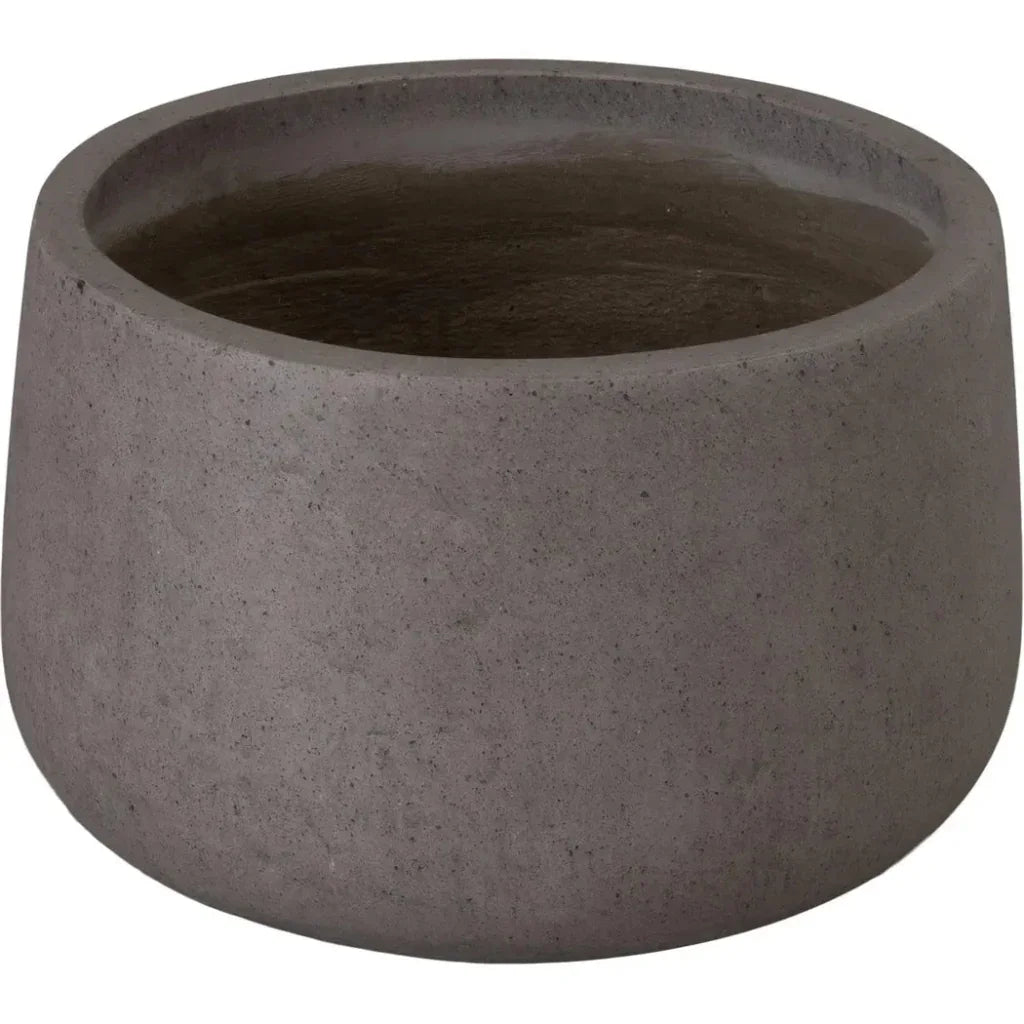 Emissary Low Opus Gray Terrazzo Round Planter