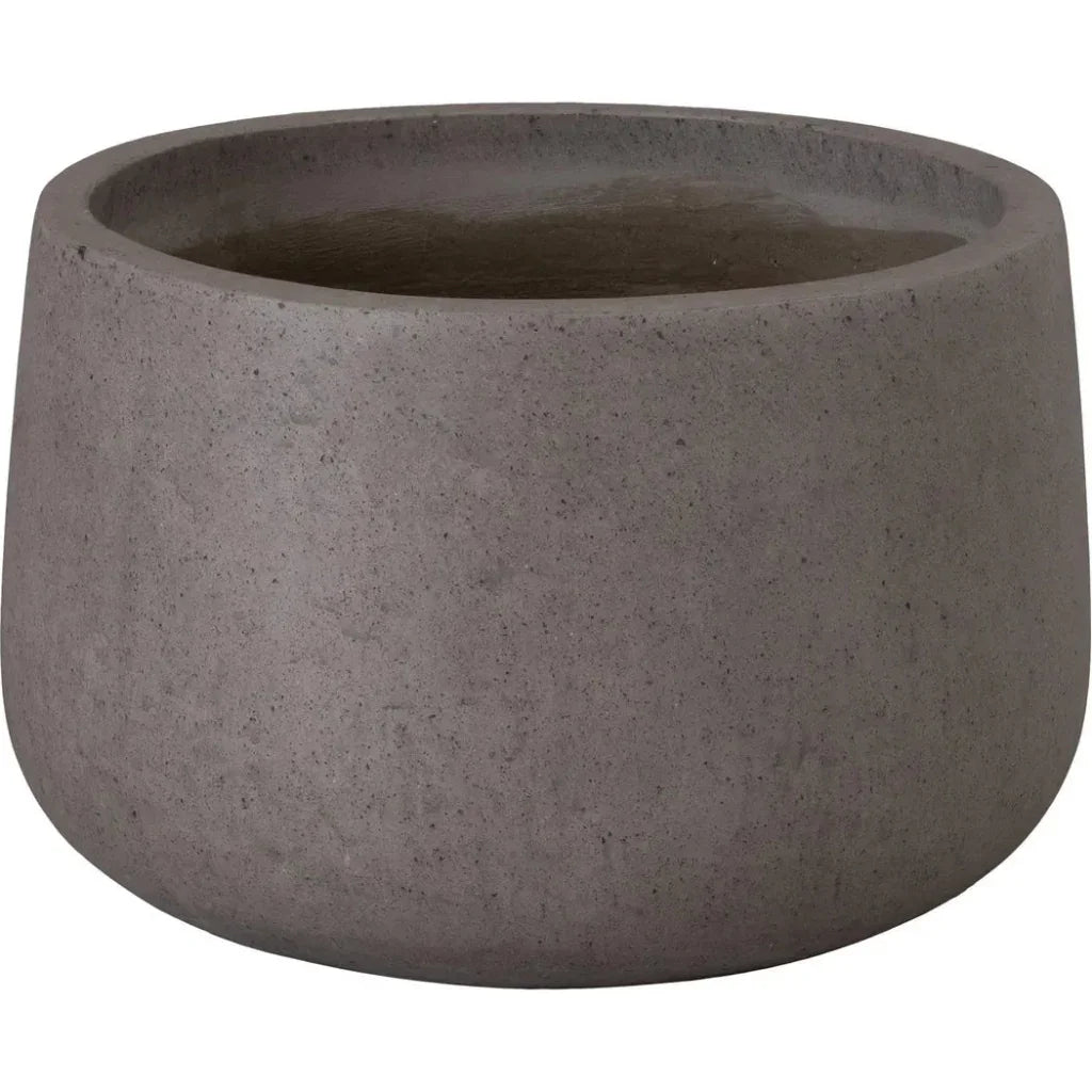 Emissary Low Opus Gray Terrazzo Round Planter