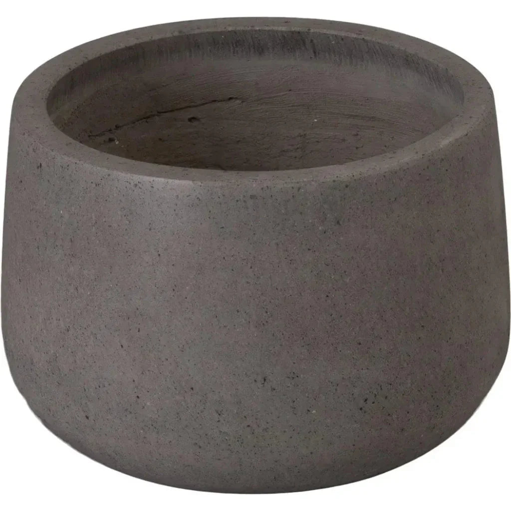 Emissary Low Opus Gray Terrazzo Round Planter