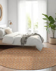 LOOMLAN Rugs Lozenza Orange Washable Indoor-Outdoor Rug