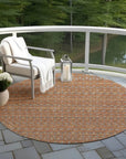 LOOMLAN Rugs Lozenza Orange Washable Indoor-Outdoor Rug
