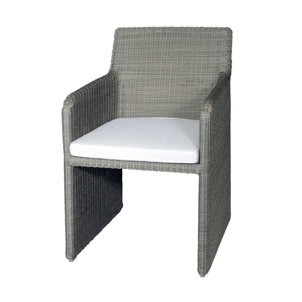 Lucas Aluminum Framed Patio Dining Chair - LOOMLAN - Artesia - Outdoor Dining Chairs