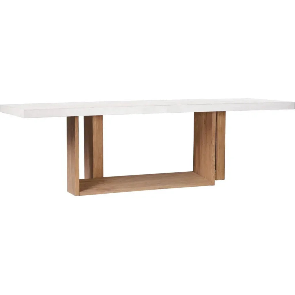 Seasonal Living Lucca Outdoor Concrete Counter Table - White Outdoor