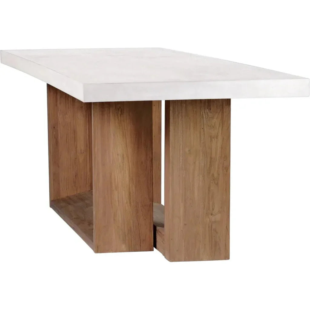 Seasonal Living Lucca Outdoor Concrete Counter Table - White Outdoor