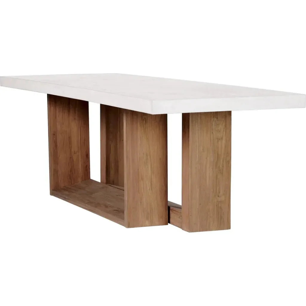 Seasonal Living Lucca Outdoor Concrete Counter Table - White Outdoor