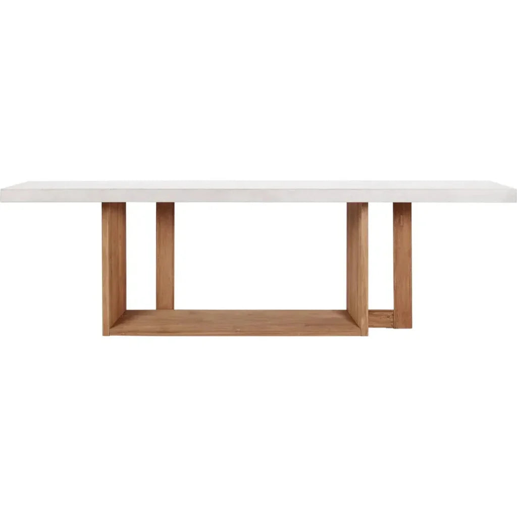 Seasonal Living Lucca Outdoor Concrete Counter Table - White Outdoor