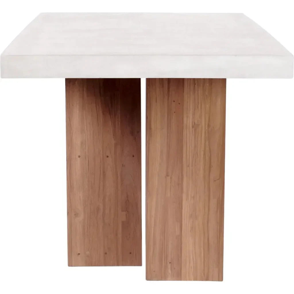 Seasonal Living Lucca Outdoor Concrete Counter Table - White Outdoor