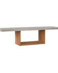 Lucca Teak And Concrete Patio Dining Table - LOOMLAN - Seasonal Living - Outdoor Dining Tables