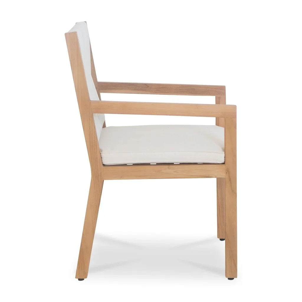 Luce Natural Teak Outdoor Dining Chair - LOOMLAN - Moe&#39;s Home - Outdoor Dining Chairs