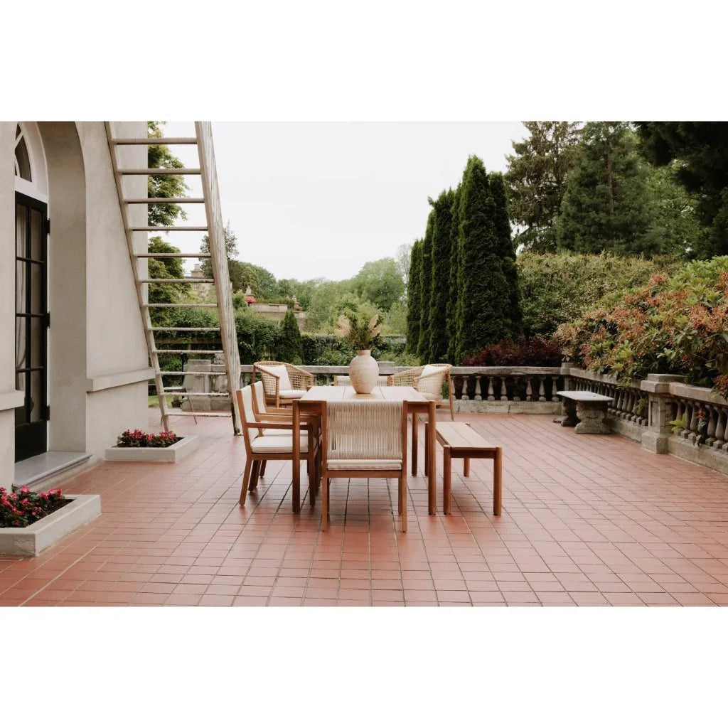 Luce Natural Teak Outdoor Dining Chair - LOOMLAN - Moe's Home - Outdoor Dining Chairs
