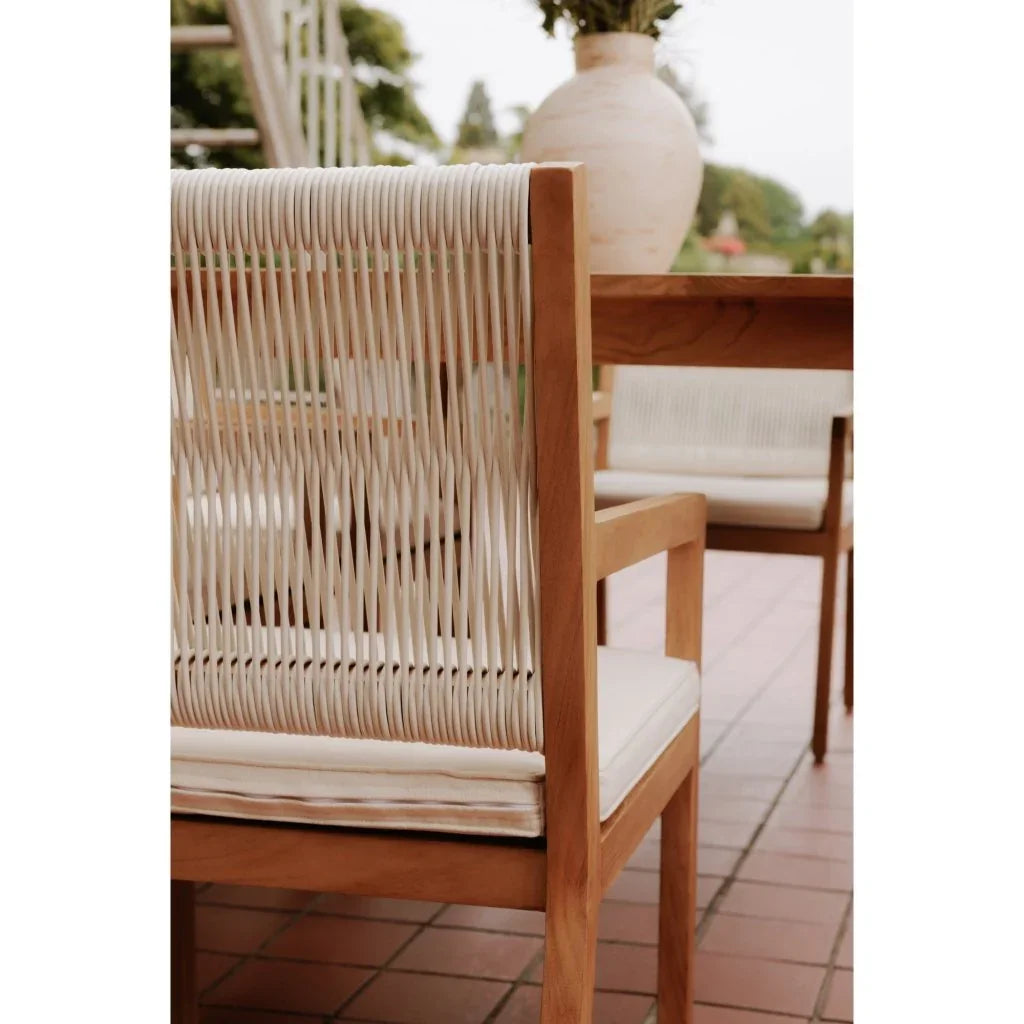 Luce Natural Teak Outdoor Dining Chair - LOOMLAN - Moe's Home - Outdoor Dining Chairs