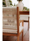 Luce Natural Teak Outdoor Dining Chair - LOOMLAN - Moe's Home - Outdoor Dining Chairs