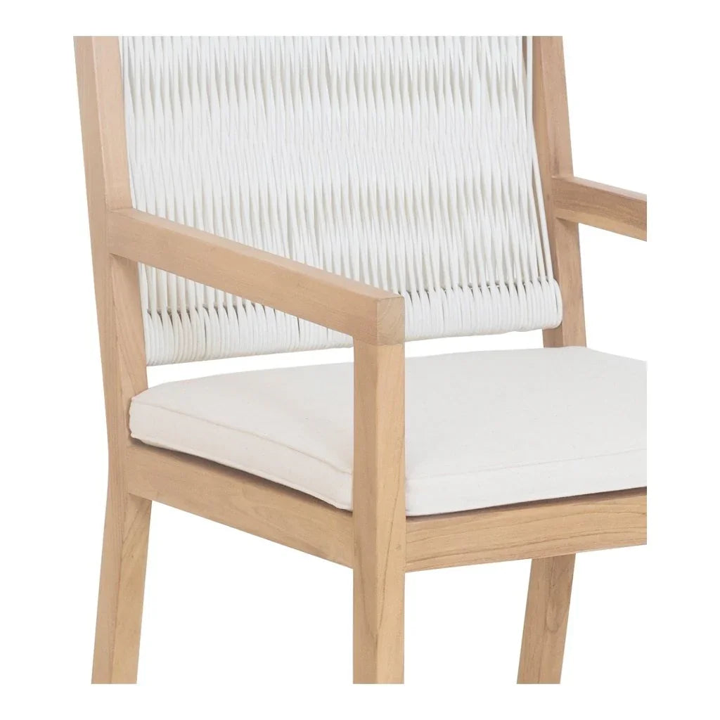 Luce Natural Teak Outdoor Dining Chair - LOOMLAN - Moe&#39;s Home - Outdoor Dining Chairs