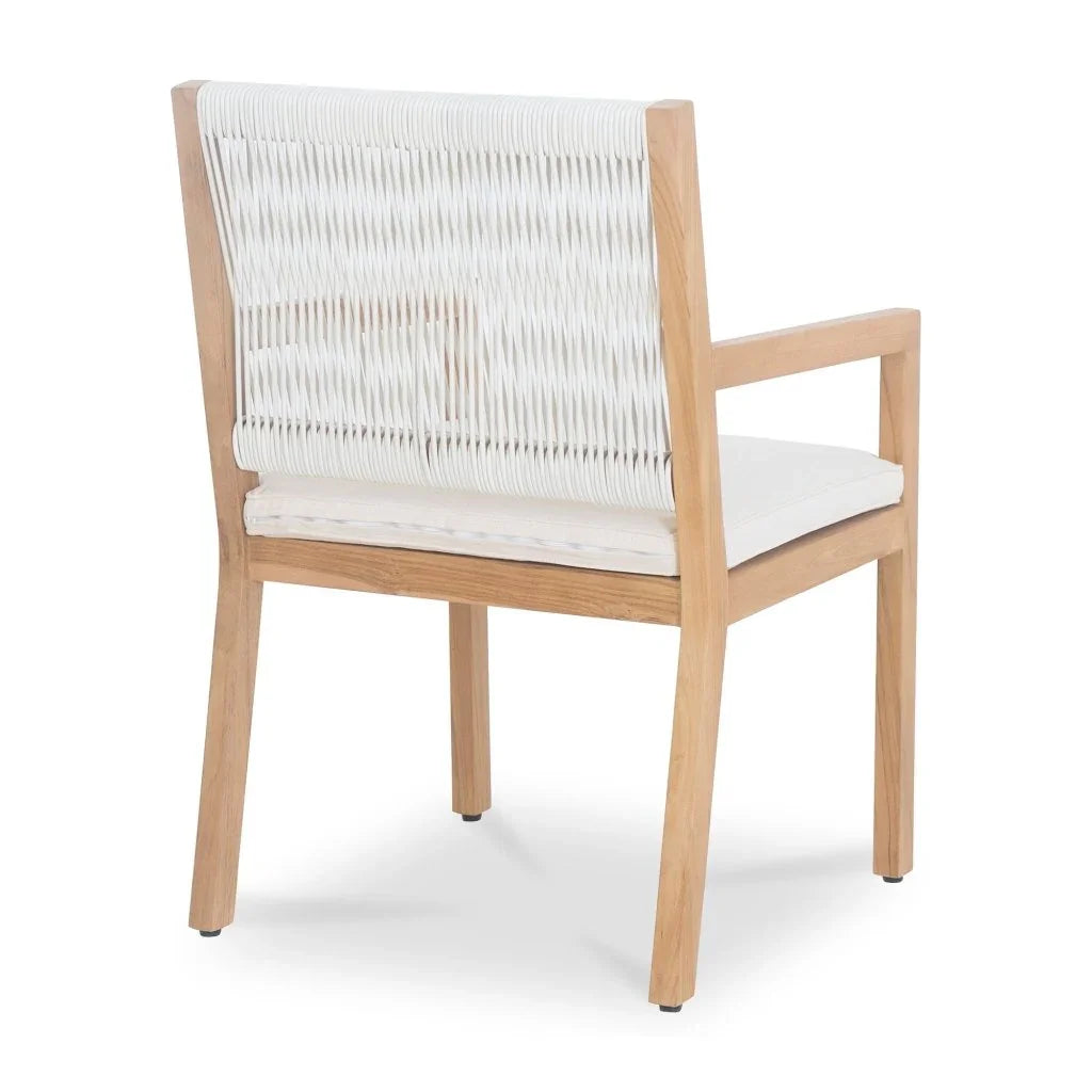 Luce Natural Teak Outdoor Dining Chair - LOOMLAN - Moe&#39;s Home - Outdoor Dining Chairs
