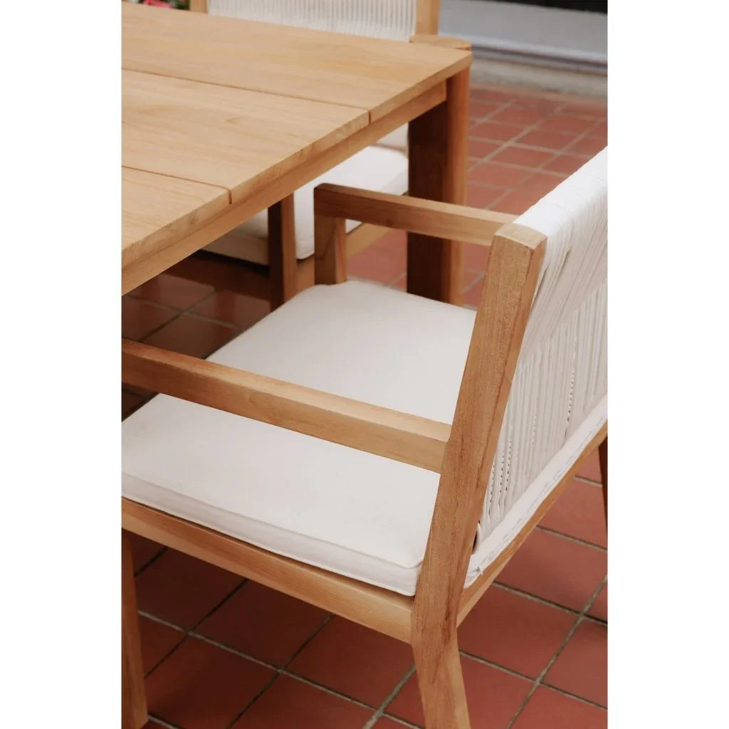 Luce Natural Teak Outdoor Dining Chair - LOOMLAN - Moe's Home - Outdoor Dining Chairs