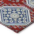 LOOMLAN Rugs Lucinda Red Washable Indoor-Outdoor Rug