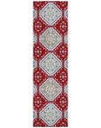 LOOMLAN Rugs Lucinda Red Washable Indoor-Outdoor Rug