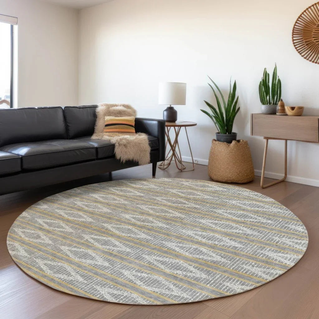 LOOMLAN Rugs Lume Gray Washable Indoor-Outdoor Rug