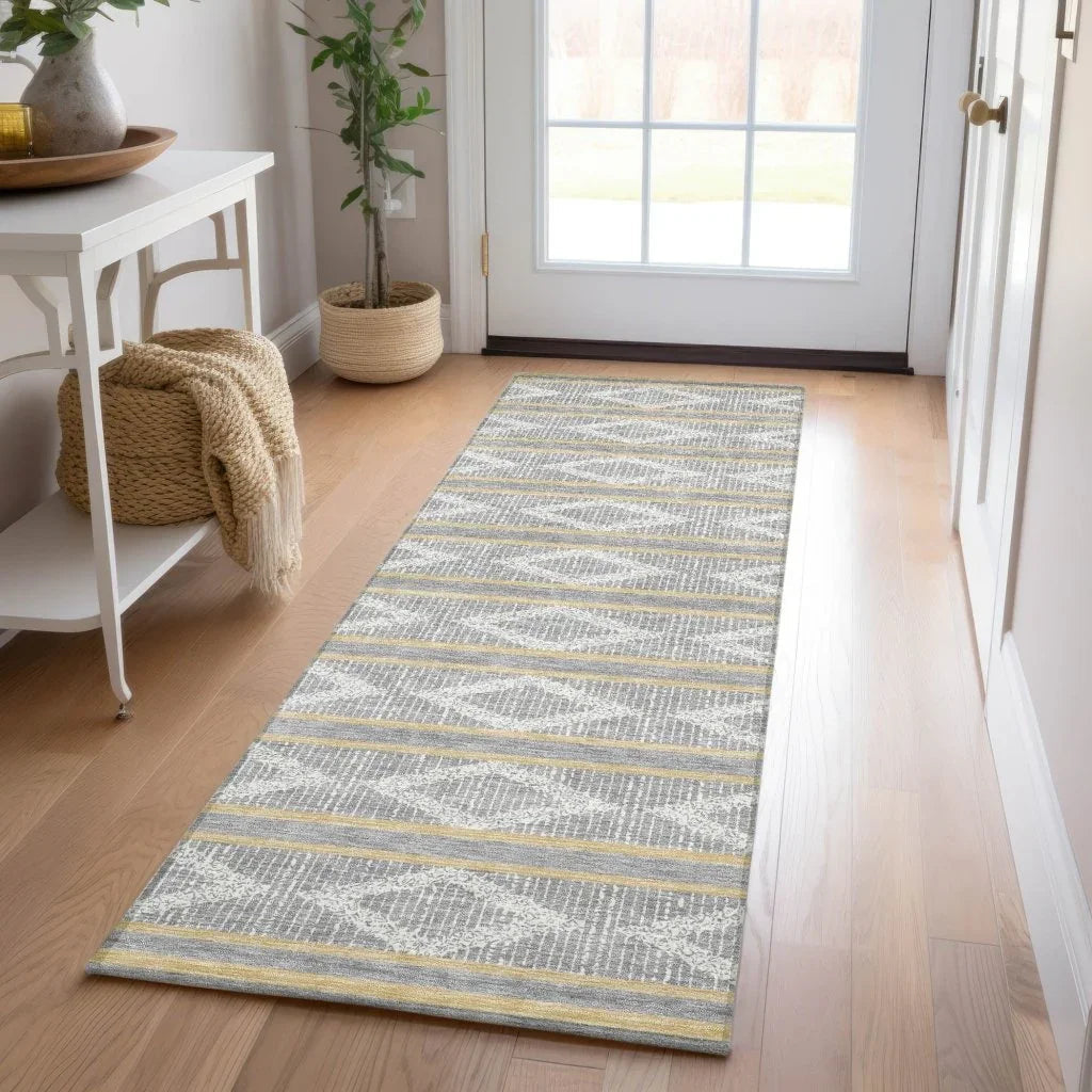 LOOMLAN Rugs Lume Gray Washable Indoor-Outdoor Rug