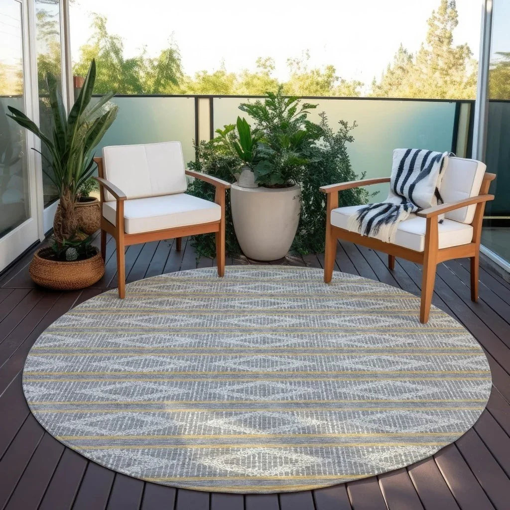 LOOMLAN Rugs Lume Gray Washable Indoor-Outdoor Rug