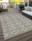 LOOMLAN Rugs Lume Gray Washable Indoor-Outdoor Rug
