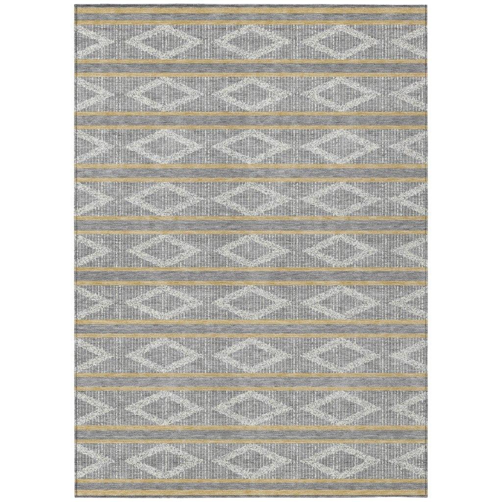 LOOMLAN Rugs Lume Gray Washable Indoor-Outdoor Rug